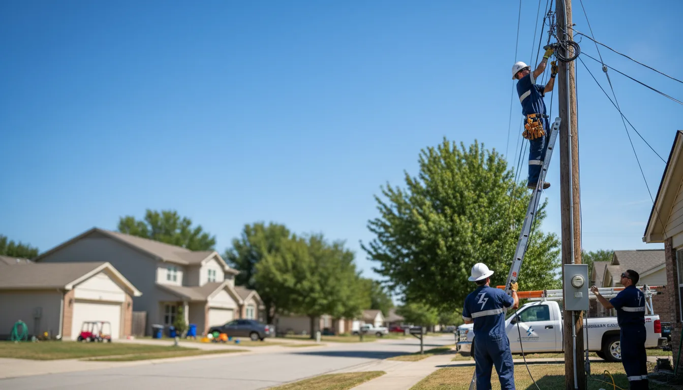 Residential electrician providing installation services in Purcell, OK
